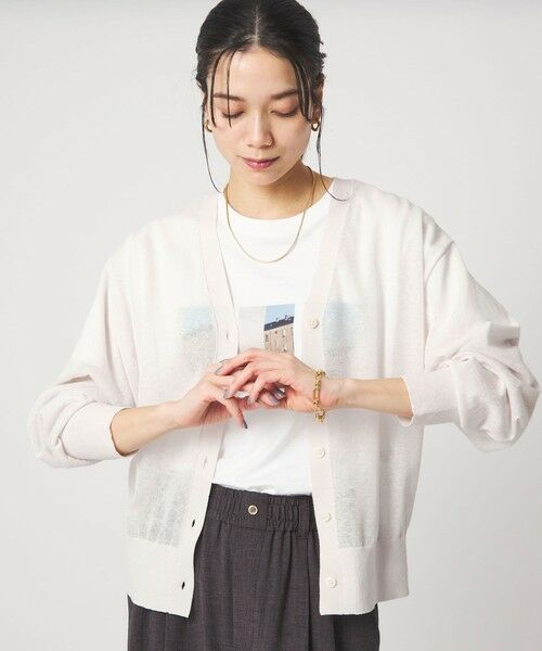 green label relaxing / グリーンレーベル リラクシング カーディガン・ボレロ | 【結論シリーズ】ビューティーネック2WAYカーデ ウォッシャブル（NATURAL）