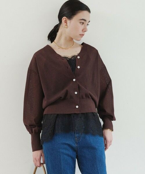 green label relaxing / グリーンレーベル リラクシング カーディガン・ボレロ | 【結論シリーズ】ビューティーネック2WAYカーデ ウォッシャブル | 詳細13