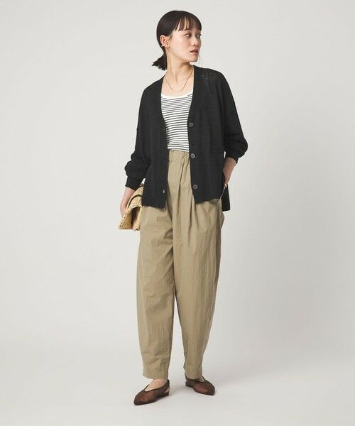 green label relaxing / グリーンレーベル リラクシング カーディガン・ボレロ | フレンチリネン Vネック カーディガン ウォッシャブル | 詳細6