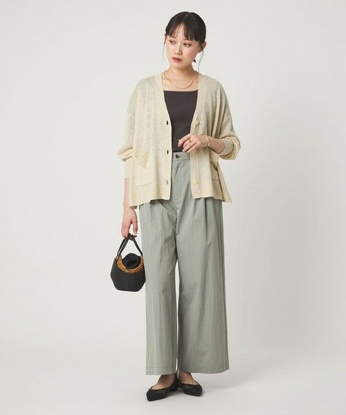 green label relaxing / グリーンレーベル リラクシング カーディガン・ボレロ | フレンチリネン Vネック カーディガン ウォッシャブル | 詳細11