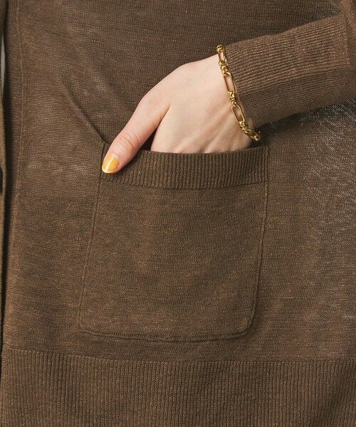 green label relaxing / グリーンレーベル リラクシング カーディガン・ボレロ | フレンチリネン Vネック カーディガン ウォッシャブル | 詳細22