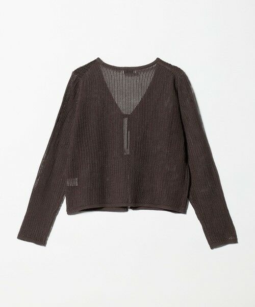 green label relaxing / グリーンレーベル リラクシング カーディガン・ボレロ | メッシュ リボン Vネック カーディガン | 詳細9
