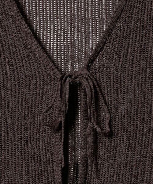 green label relaxing / グリーンレーベル リラクシング カーディガン・ボレロ | メッシュ リボン Vネック カーディガン | 詳細13