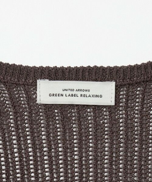 green label relaxing / グリーンレーベル リラクシング カーディガン・ボレロ | メッシュ リボン Vネック カーディガン | 詳細15