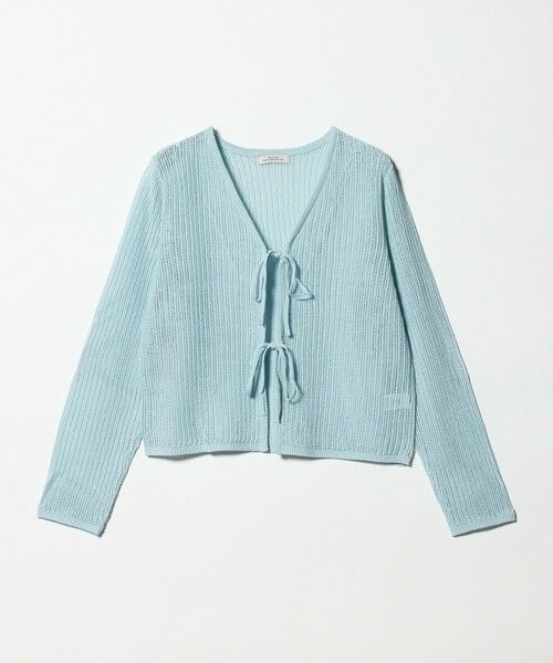 green label relaxing / グリーンレーベル リラクシング カーディガン・ボレロ | メッシュ リボン Vネック カーディガン | 詳細20