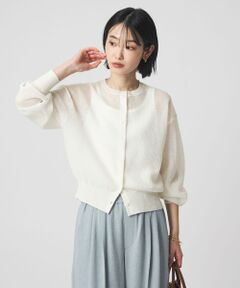 green label relaxing / グリーンレーベル リラクシング カーディガン・ボレロ | シアー フォルム カーディガン ウォッシャブル