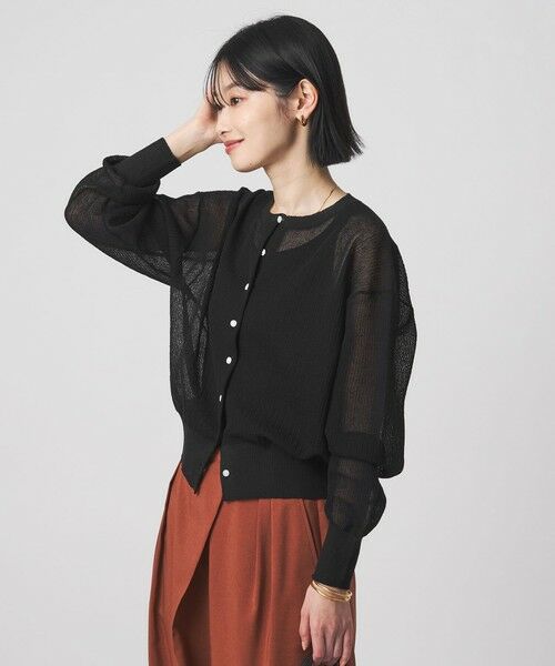 green label relaxing / グリーンレーベル リラクシング カーディガン・ボレロ | シアー フォルム カーディガン ウォッシャブル | 詳細5