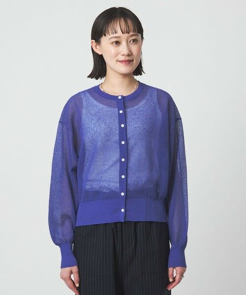 green label relaxing / グリーンレーベル リラクシング カーディガン・ボレロ | シアー フォルム カーディガン ウォッシャブル | 詳細12