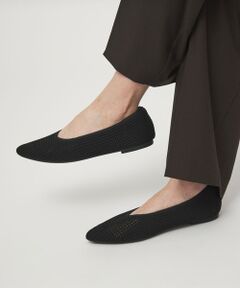 green label relaxing / グリーンレーベル リラクシング フラットシューズ | ウェルネスシアー ポインテッド フラットシューズ / ニットシューズ