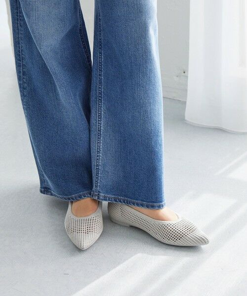 green label relaxing / グリーンレーベル リラクシング フラットシューズ | ウェルネスシアー ポインテッド フラットシューズ / ニットシューズ | 詳細1