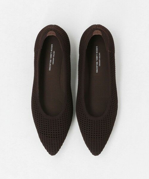 green label relaxing / グリーンレーベル リラクシング フラットシューズ | ウェルネスシアー ポインテッド フラットシューズ / ニットシューズ（DK.BROWN）