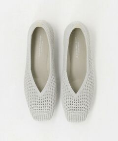 green label relaxing / グリーンレーベル リラクシング フラットシューズ | ウェルネスシアー スクエア V フラットシューズ / ニットシューズ