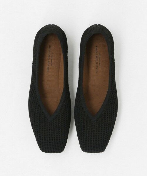 green label relaxing / グリーンレーベル リラクシング フラットシューズ | ウェルネスシアー スクエア V フラットシューズ / ニットシューズ | 詳細9