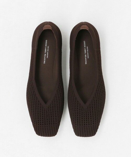 green label relaxing / グリーンレーベル リラクシング フラットシューズ | ウェルネスシアー スクエア V フラットシューズ / ニットシューズ | 詳細11