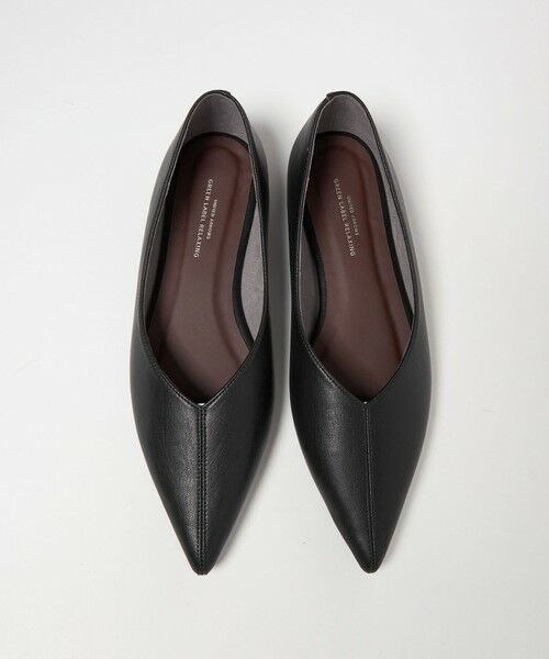 green label relaxing / グリーンレーベル リラクシング スニーカー | ポインテッド フラットシューズ（BLACK）