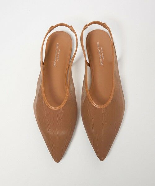 green label relaxing / グリーンレーベル リラクシング スニーカー | ポインテッド チュール スリングバックシューズ / サンダル / パンプス（MD.BROWN）