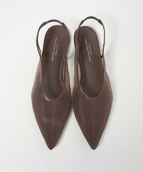 green label relaxing / グリーンレーベル リラクシング スニーカー | ポインテッド チュール スリングバックシューズ / サンダル / パンプス（DK.BROWN）