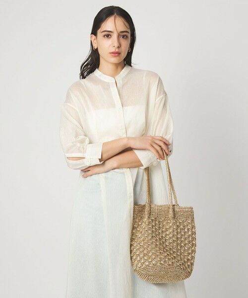 green label relaxing / グリーンレーベル リラクシング ショルダーバッグ | メタリックヤーンレーシー トートバッグ / ショルダーバッグ | 詳細12