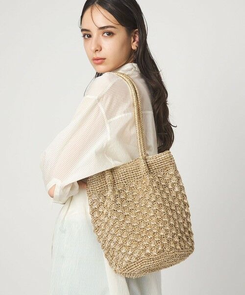 green label relaxing / グリーンレーベル リラクシング ショルダーバッグ | メタリックヤーンレーシー トートバッグ / ショルダーバッグ（GOLD）