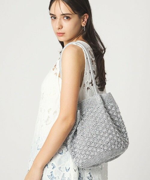 green label relaxing / グリーンレーベル リラクシング ショルダーバッグ | メタリックヤーンレーシー トートバッグ / ショルダーバッグ | 詳細13