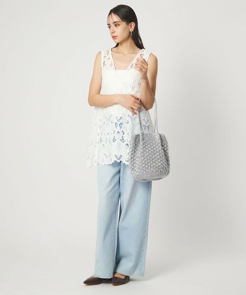 green label relaxing / グリーンレーベル リラクシング ショルダーバッグ | メタリックヤーンレーシー トートバッグ / ショルダーバッグ | 詳細14