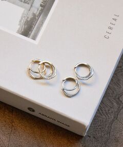 green label relaxing / グリーンレーベル リラクシング ピアス・イヤリング | 【WEB限定】ダブルライン フープピアス