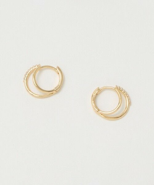 green label relaxing / グリーンレーベル リラクシング ピアス・イヤリング | 【WEB限定】ダブルライン フープピアス | 詳細1