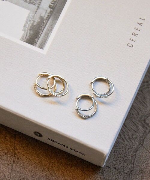green label relaxing / グリーンレーベル リラクシング ピアス・イヤリング | 【WEB限定】ダブルライン フープピアス（SILVER）