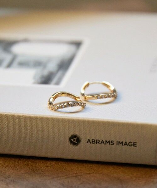 green label relaxing / グリーンレーベル リラクシング ピアス・イヤリング | 【WEB限定】パヴェ フープピアス | 詳細2