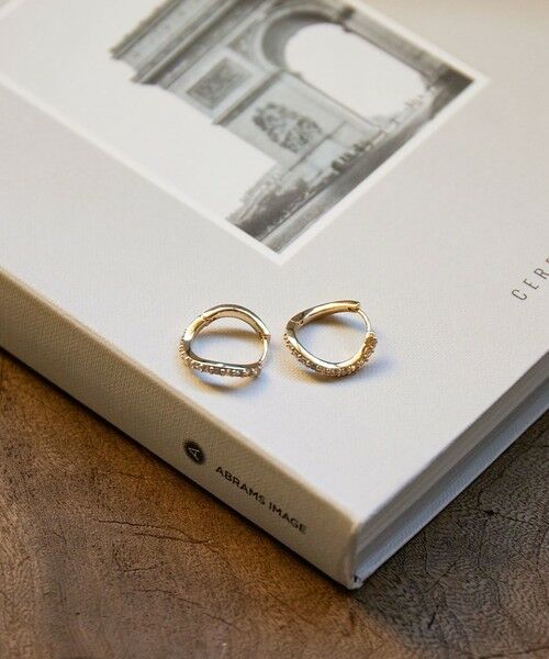 green label relaxing / グリーンレーベル リラクシング ピアス・イヤリング | 【WEB限定】パヴェ フープピアス | 詳細3