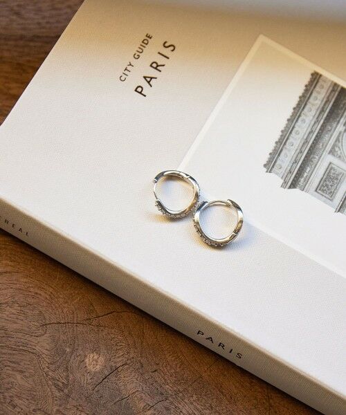 green label relaxing / グリーンレーベル リラクシング ピアス・イヤリング | 【WEB限定】パヴェ フープピアス | 詳細10