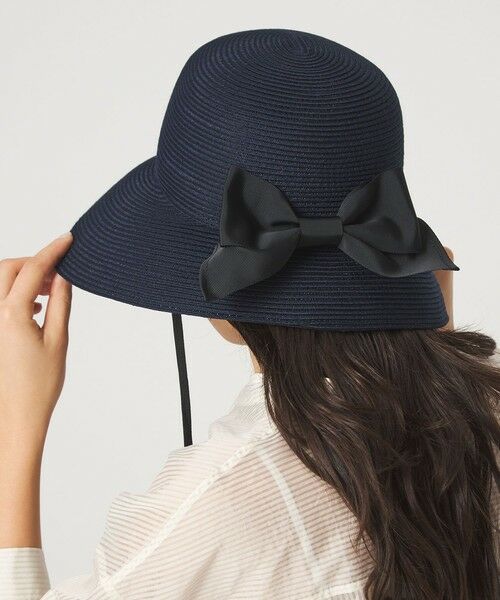 green label relaxing / グリーンレーベル リラクシング ハット | 2WAY 遮光ブリム リボン ハット（NAVY）