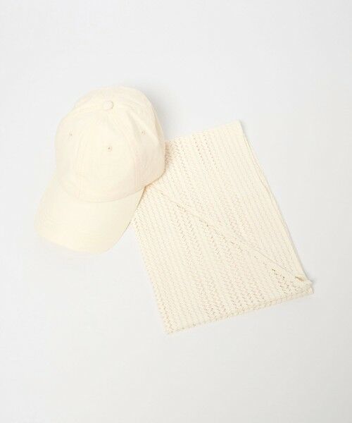 green label relaxing / グリーンレーベル リラクシング キャップ | レースバブーシュカ キャップ（OFF WHITE）