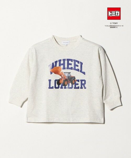 green label relaxing / グリーンレーベル リラクシング カットソー | 【別注】＜TOMICA＞長袖 Tシャツ / キッズ  100cm-120cm（LT.GRAY）
