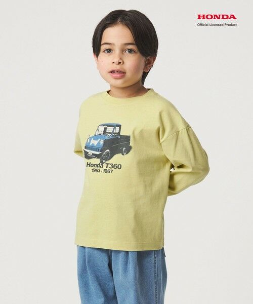 green label relaxing / グリーンレーベル リラクシング カットソー | 【別注】＜URBAMENT＞Honda ロングスリーブ Tシャツ / キッズ 100cm-130cm | 詳細1