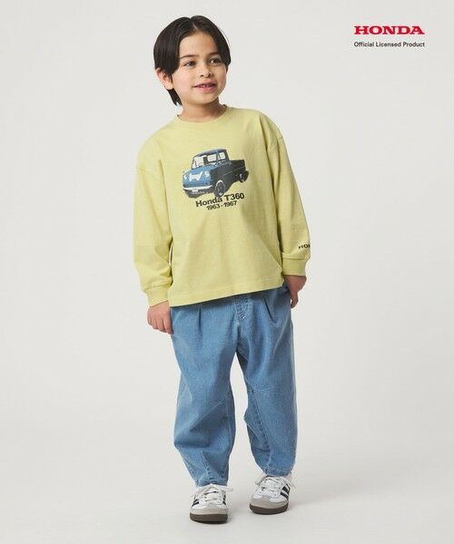 green label relaxing / グリーンレーベル リラクシング カットソー | 【別注】＜URBAMENT＞Honda ロングスリーブ Tシャツ / キッズ 100cm-130cm | 詳細2