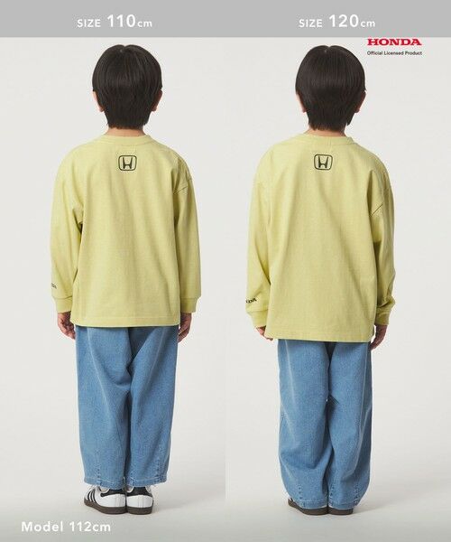 green label relaxing / グリーンレーベル リラクシング カットソー | 【別注】＜URBAMENT＞Honda ロングスリーブ Tシャツ / キッズ 100cm-130cm | 詳細5