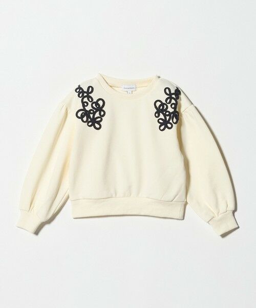 green label relaxing / グリーンレーベル リラクシング スウェット | 裏毛 コードシシュウ プルオーバー / スウェット / トレーナー / キッズ  100cm-130cm（OFF WHITE）