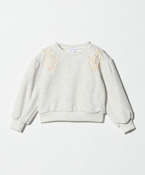 green label relaxing / グリーンレーベル リラクシング スウェット | 裏毛 コードシシュウ プルオーバー / スウェット / トレーナー / キッズ  100cm-130cm（LT.GRAY）