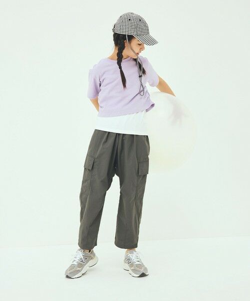 green label relaxing / グリーンレーベル リラクシング その他パンツ | 【スタメンシリーズ】タッサーカーゴパンツ / キッズ  100cm-160cm 撥水 UVカット | 詳細3
