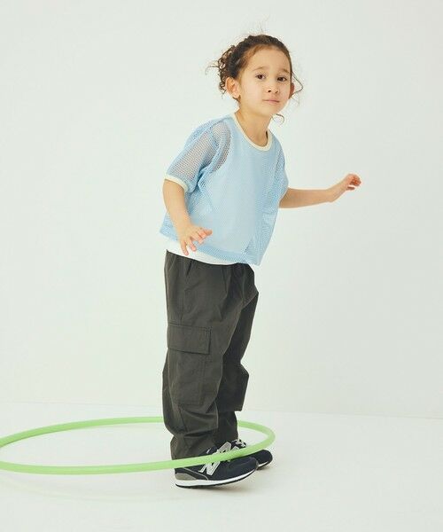 green label relaxing / グリーンレーベル リラクシング その他パンツ | 【スタメンシリーズ】タッサーカーゴパンツ / キッズ  100cm-160cm 撥水 UVカット | 詳細4