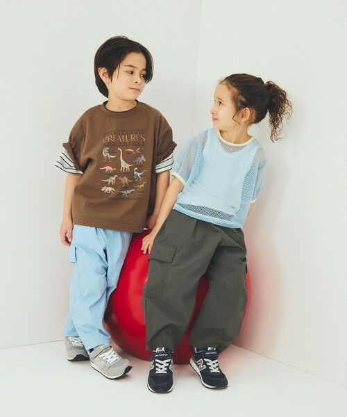 green label relaxing / グリーンレーベル リラクシング その他パンツ | 【スタメンシリーズ】タッサーカーゴパンツ / キッズ  100cm-160cm 撥水 UVカット | 詳細7