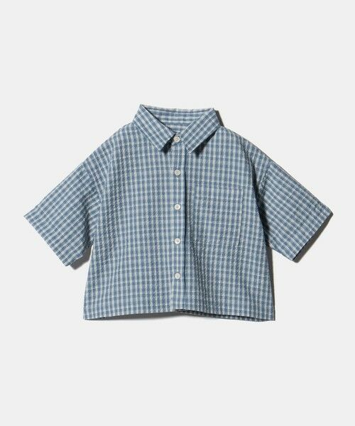 green label relaxing / グリーンレーベル リラクシング シャツ・ブラウス | チェック シャツ / キッズ  100cm-130cm（LT.BLUE）