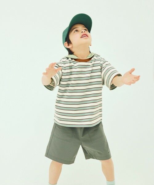 green label relaxing / グリーンレーベル リラクシング カットソー | 【スタメンシリーズ】ボーダーＴシャツ / キッズ  100cm-160cm（KELLY）