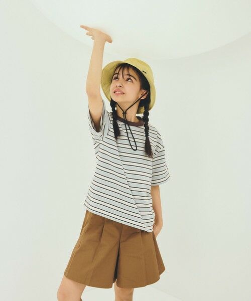 green label relaxing / グリーンレーベル リラクシング カットソー | 【スタメンシリーズ】ボーダーＴシャツ / キッズ  100cm-160cm（LT.BLUE）