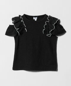 green label relaxing / グリーンレーベル リラクシング カットソー | ショルダースリット フリルTシャツ / キッズ  100cm-130cm