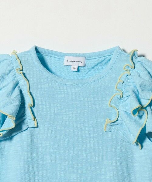 green label relaxing / グリーンレーベル リラクシング カットソー | ショルダースリット フリルTシャツ / キッズ  100cm-130cm | 詳細9