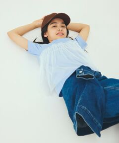 green label relaxing / グリーンレーベル リラクシング カットソー | 【スタメンシリーズ】チュールドッキング Tシャツ / キッズ  100cm-160cm UVカット 接触冷感  吸水速乾