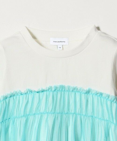 green label relaxing / グリーンレーベル リラクシング カットソー | 【スタメンシリーズ】チュールドッキング Tシャツ / キッズ  100cm-160cm UVカット 接触冷感  吸水速乾 | 詳細9