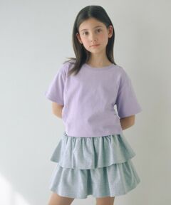 green label relaxing / グリーンレーベル リラクシング カットソー | 【WEB限定】サイドギャザー チビ Tシャツ 100cm-160cm